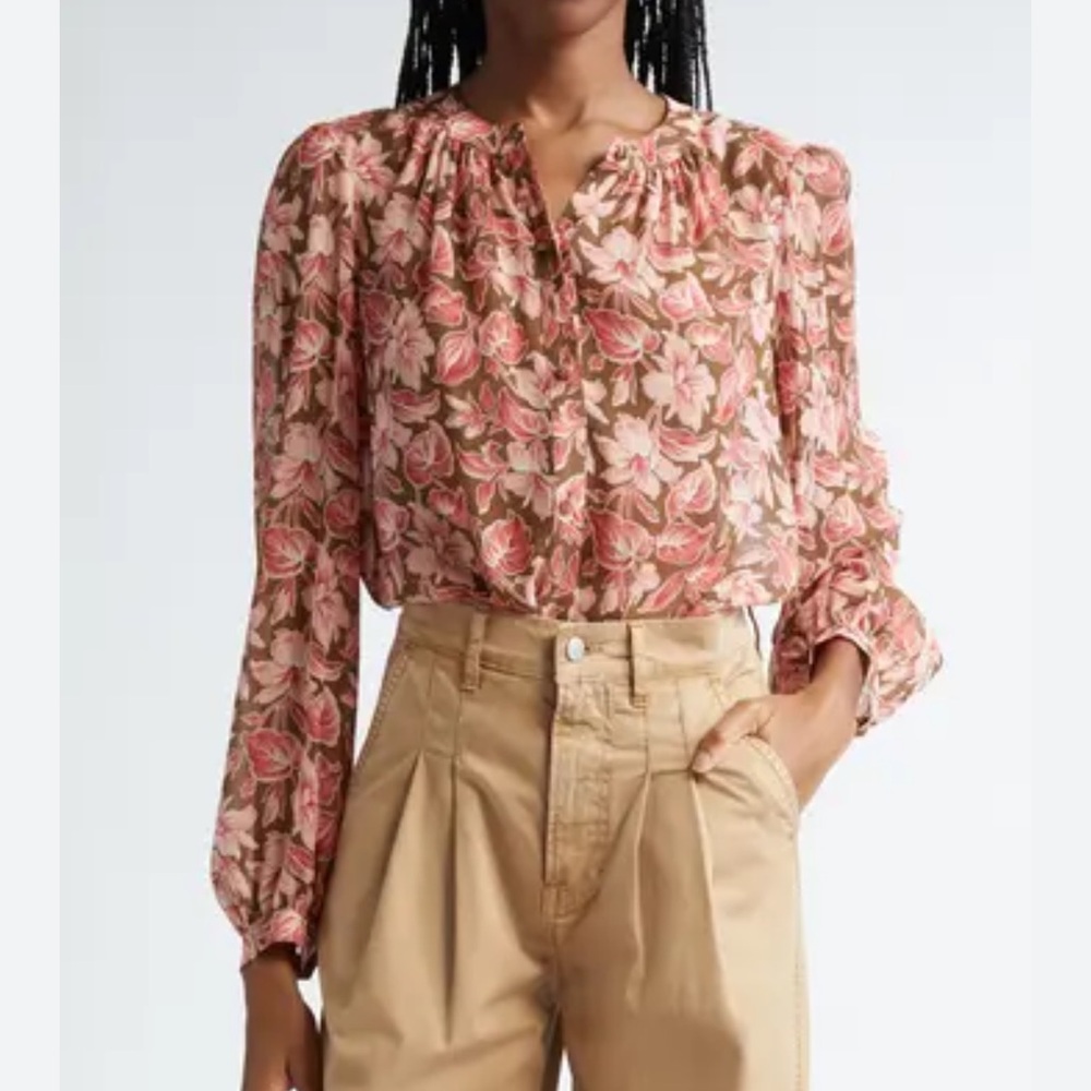 Ashlynn Veronica Beard Floral silk Blouse